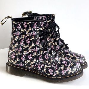 Dr. Martens 1469 mini Tydee black floral combat boots